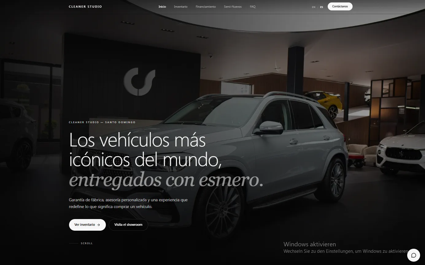 CleanerStudio — Luxury Cars — Showroom